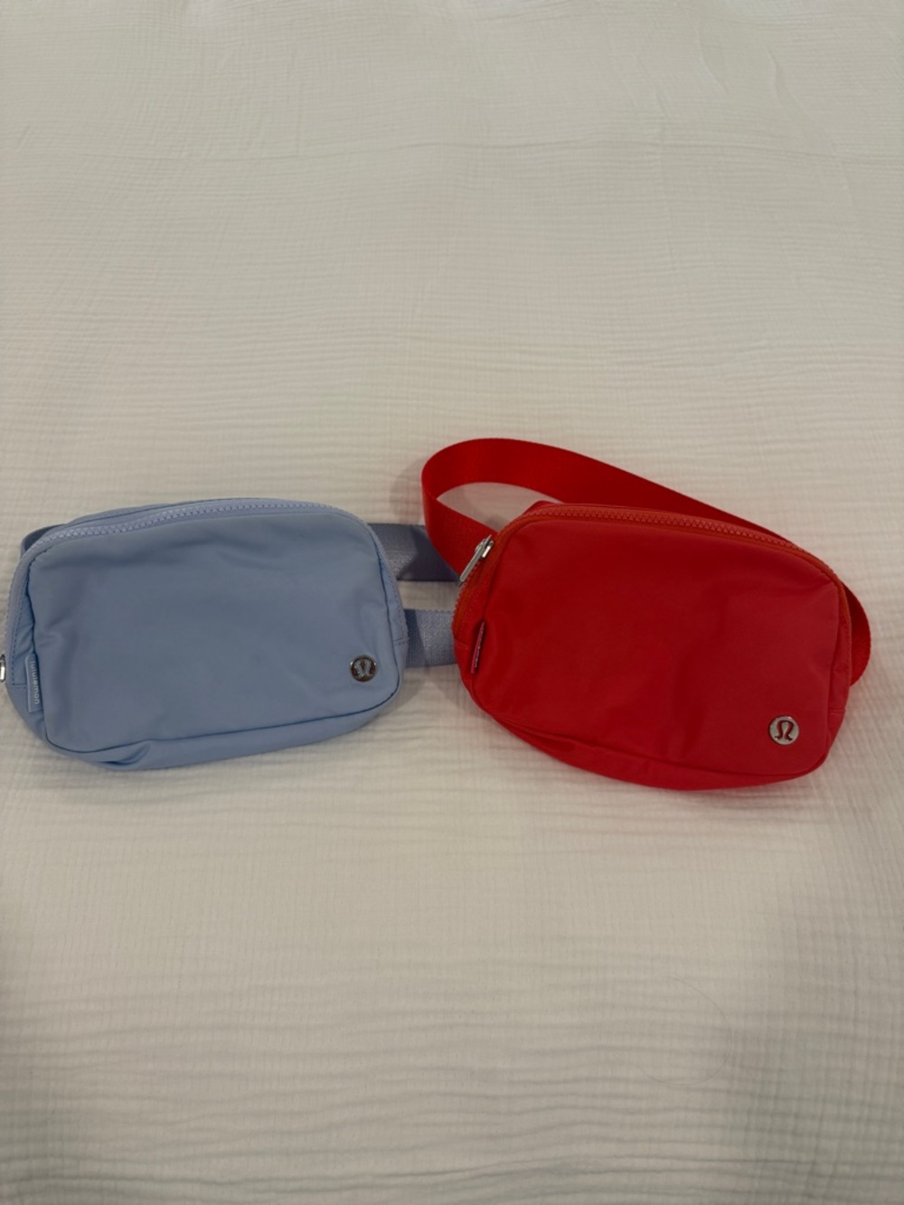 Lululemon Light Blue & Raspberry Belt Bags